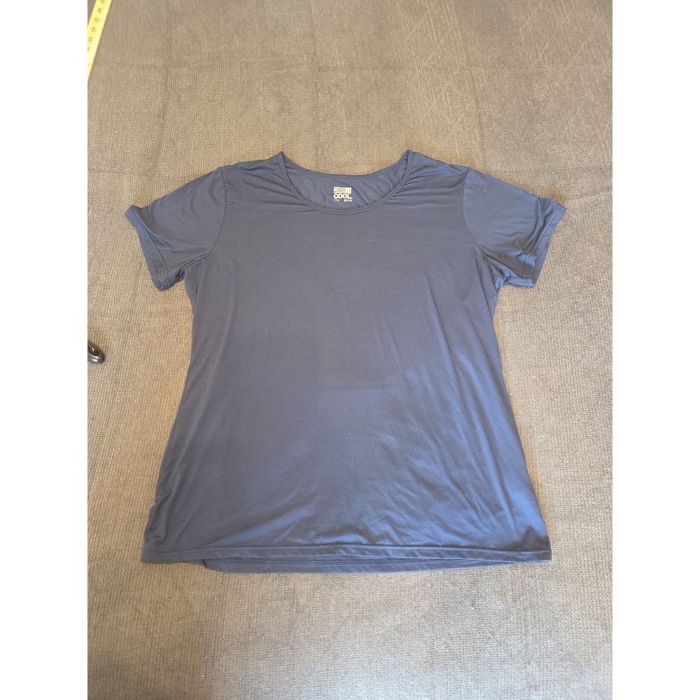 32 Degrees Cool T Shirt Womens XXL Blue Performance Activewear‎ Short Sleeve Tee